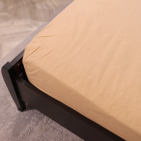 Простирадло на резинці (90*200*25) помаранчевого кольору №665188