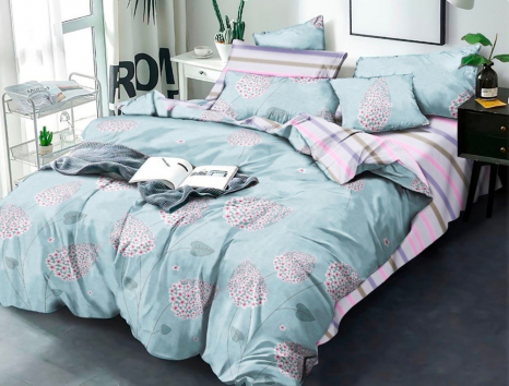 Двоспальний набір постільної білизни 180*220 із Бязі "Gold" №151339AB Черешенка™