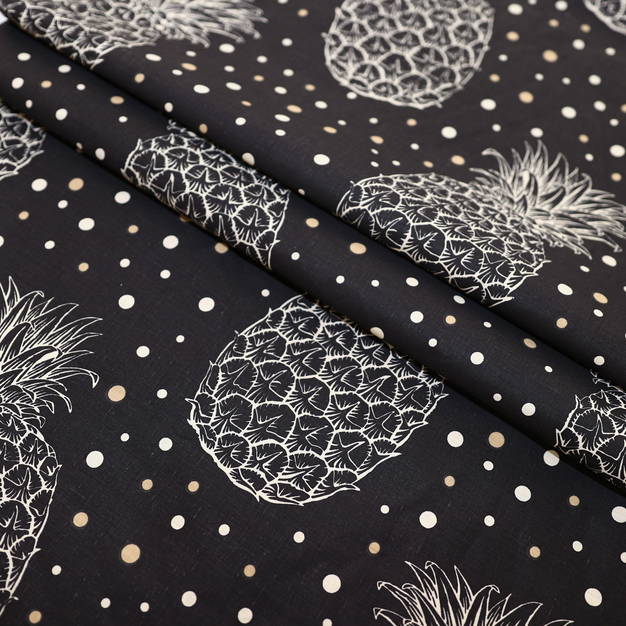 Тканина для постільної білизни Бязь "Gold" Lux "Смачний ананас" GL1535 (A+B) - (50м+50м)