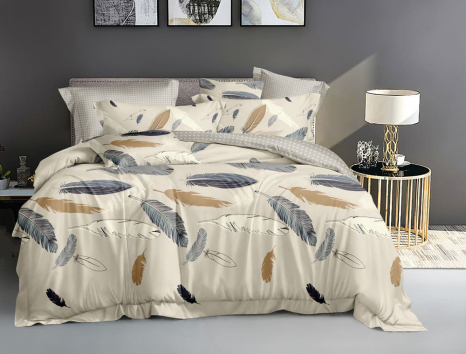 Ткань для постельного белья Бязь "Gold" Lux GL1760-beige (A+B) - (50м+50м)