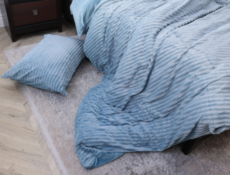 Евро-макси набор постельного белья 200*230 из Плюш Велюра №700-03 Черешенка™