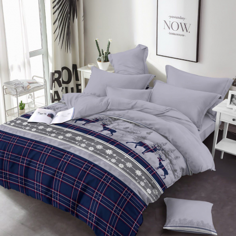 Тканина для постільної білизни Бязь "Gold" Lux GL1538blue