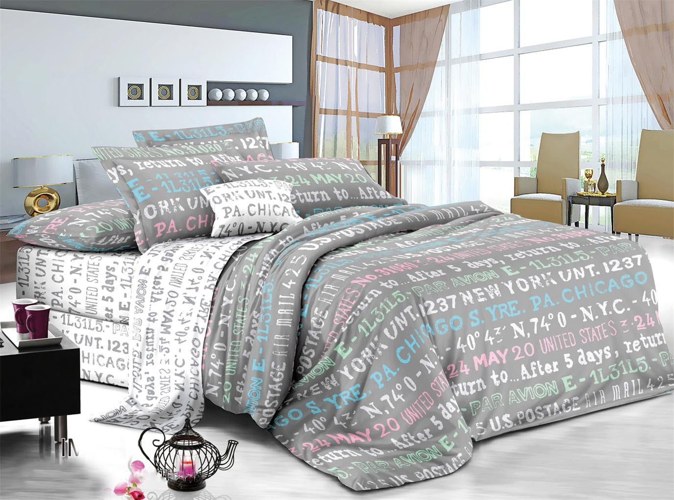 Тканина для постільної білизни Ранфорс R-68-3 (A+B) - (60м+60м)