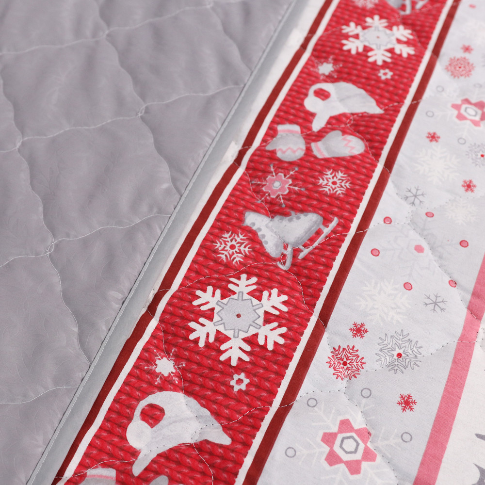 Двоспальне стьобане покривало байка/мікрофібра №55114R