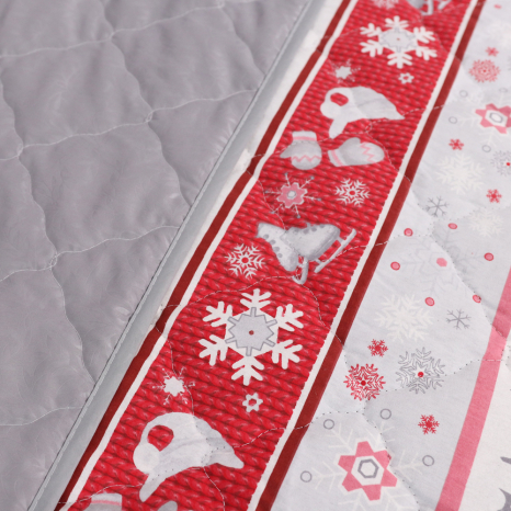 Двоспальне стьобане покривало байка/мікрофібра №55114R