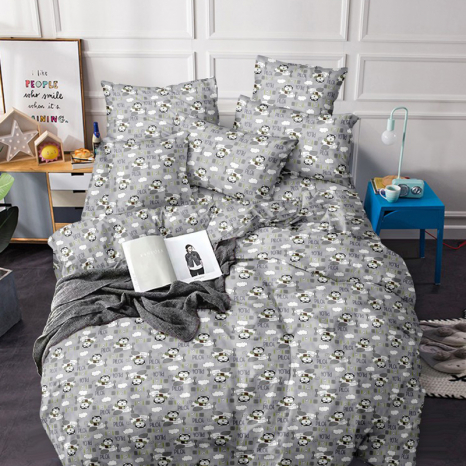 Тканина для постільної білизни Бязь "Gold" Lux дитяча GLB315grey