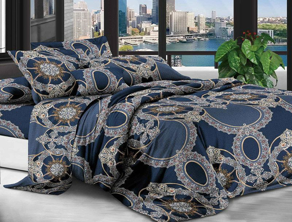 Євро набір постільної білизни 200*220 із полікотону №202774 Черешенька™