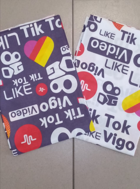 Тканина для постільної білизни Бязь "Gold" Lux "Соціальні речі" GL1671 (A+B) - (50м+50м)