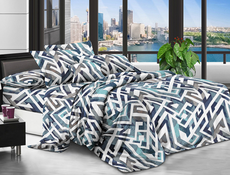 Євро набір постільної білизни 200*220 із полікотону №20295 Черешенька™