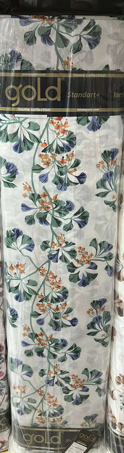 Тканина для постільної білизни Бязь "Gold" Lux GL3381green