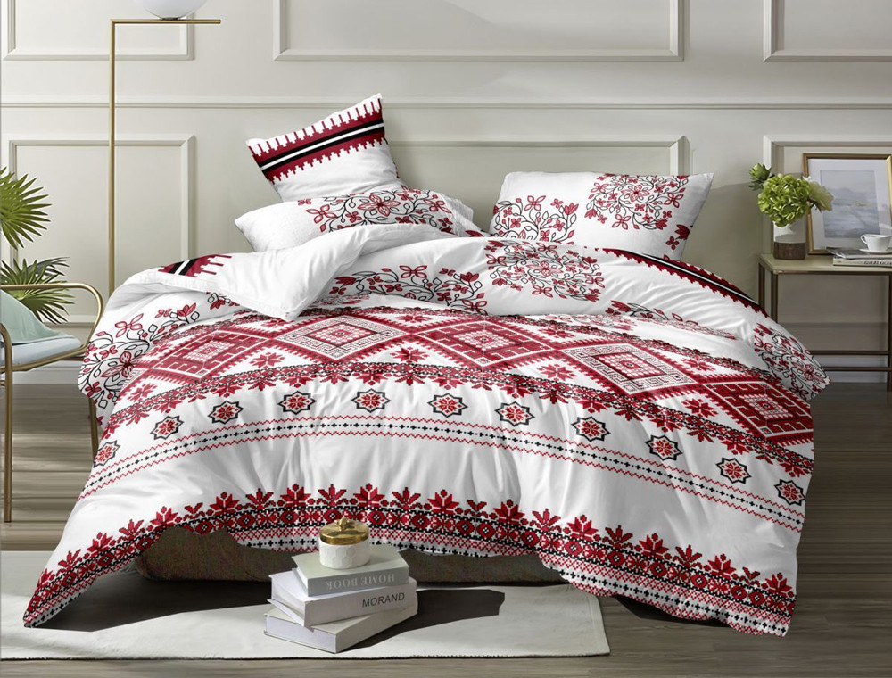 Сімейний набір постільної білизни із Бязі "Gold" з простирадлом на резинці №142320 Черешенка™