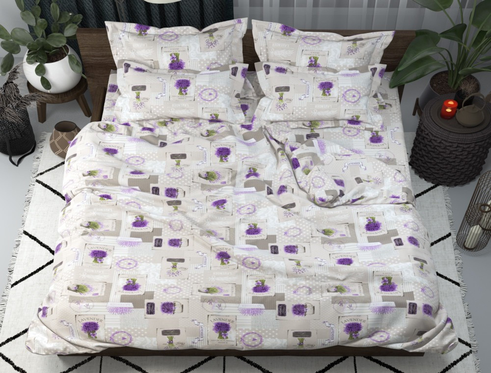 Євро набір постільної білизни 200*220 із полікотону №201637 Черешенька™