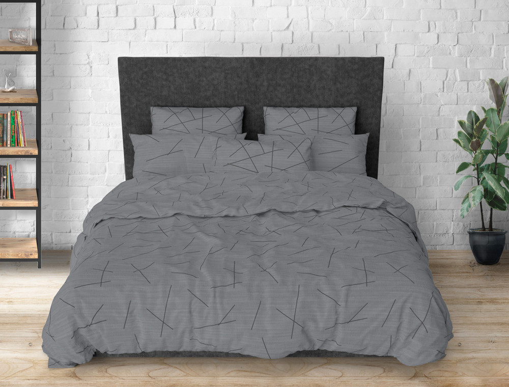 Сімейний набір постільної білизни із Бязі "Gold" з простирадлом на резинці №145002 Черешенка™