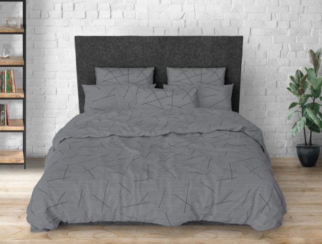 Сімейний набір постільної білизни із Бязі "Gold" з простирадлом на резинці №145002 Черешенка™