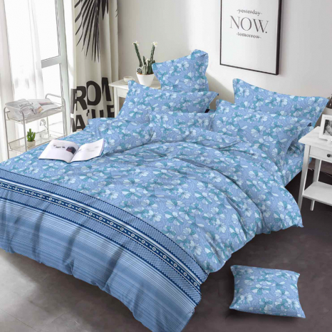 Тканина для постільної білизни Бязь "Gold" Lux GL3574blue