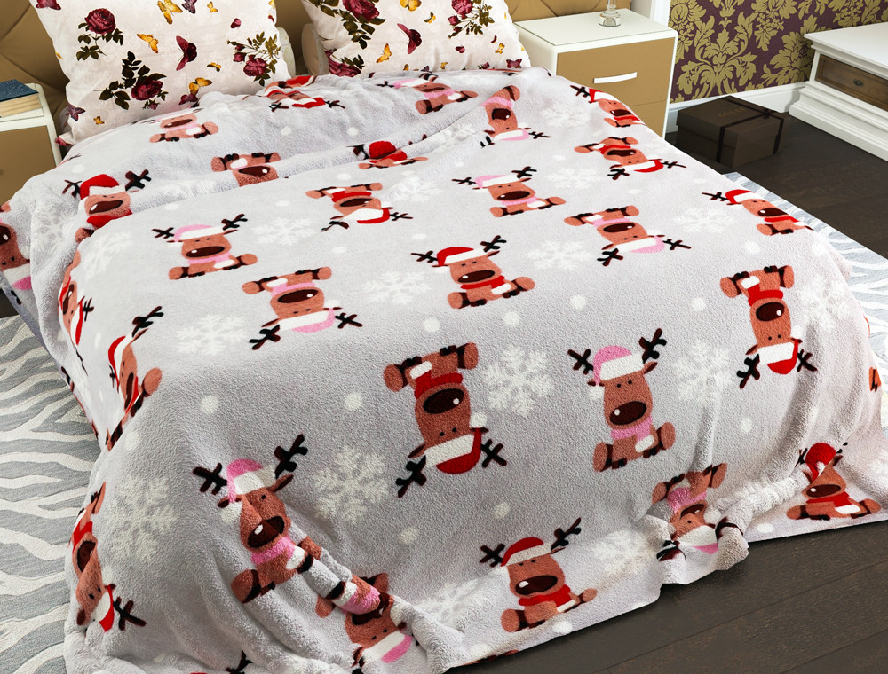 Двоспальний флісовий плед №33827