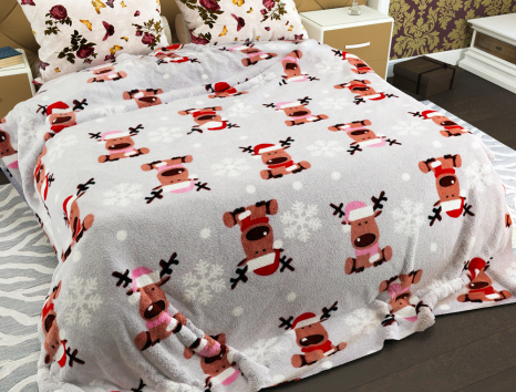 Двоспальний флісовий плед №33827