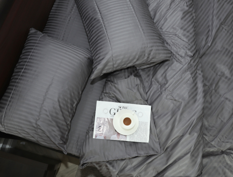 Семейный набор хлопкового постельного белья из Страйп Сатина №545203