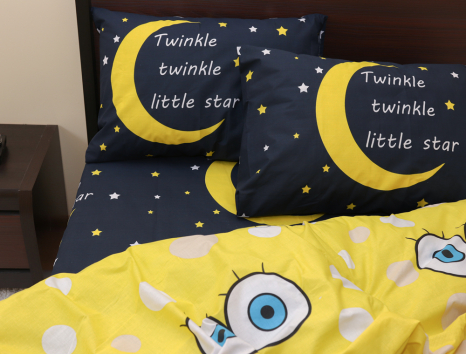 Полуторний набір постільної білизни 150*220 із Бязі "Gold" №164447AB Черешенка™