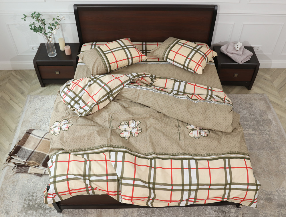 Двуспальный набор постельного белья 180*220 из Бязи "Gold" №154708 Черешенка™