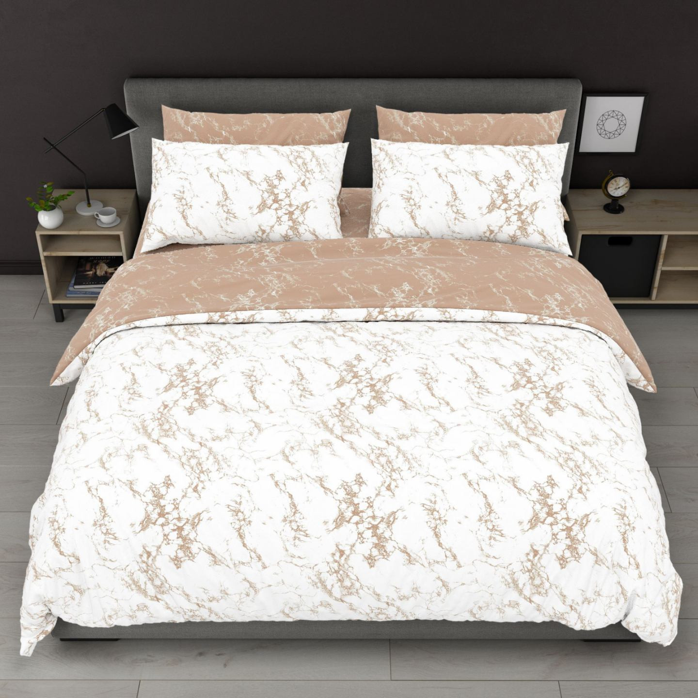 Двоспальний набір постільної білизни 180*220 із Бязі "Gold" №518238AB Черешенька™