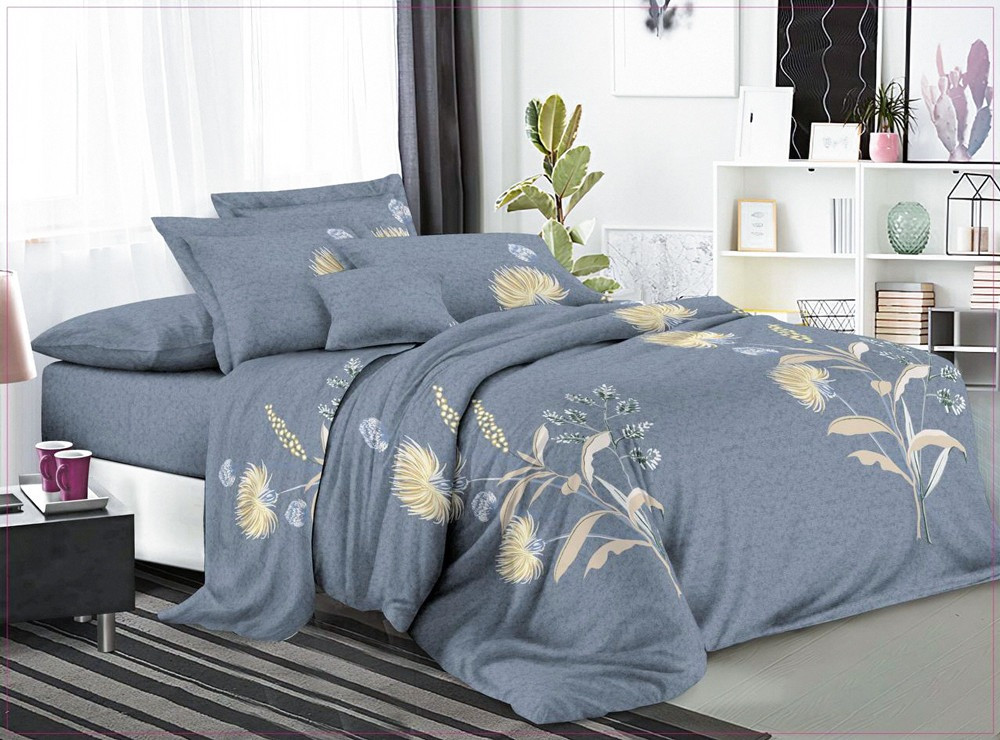 Євро набір постільної білизни 200*220 із полікотону №202362 Черешенька™