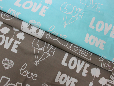 Ткань для постельного белья Бязь "Gold" Lux "Бесконечная любовь" GL985 (A+B) - (50м+50м)