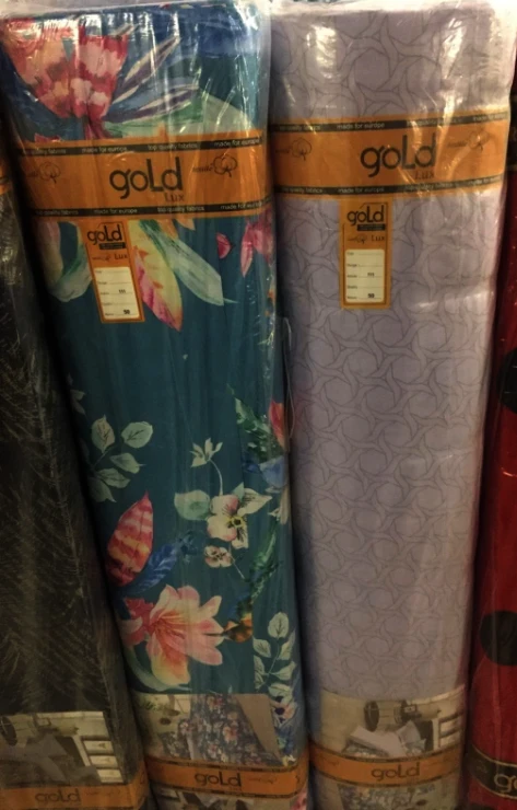 Ткань для постельного белья Бязь "Gold" Lux "Цветочный салют" GL1612 (A+B) - (50м+50м)