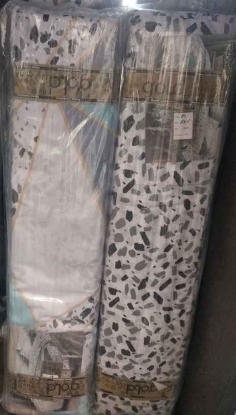 Ткань для постельного белья Бязь "Gold" Lux " Геометрическая позиция" GL1634 (A+B) - (50м+50м)