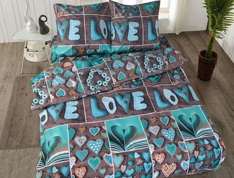 Тканина для постільної білизни Бязь "Gold" Lux GL2086