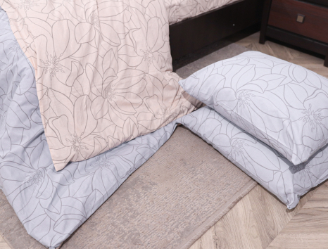 Сімейний набір постільної білизни із Бязі "Gold" №15103АВ Черешенка™