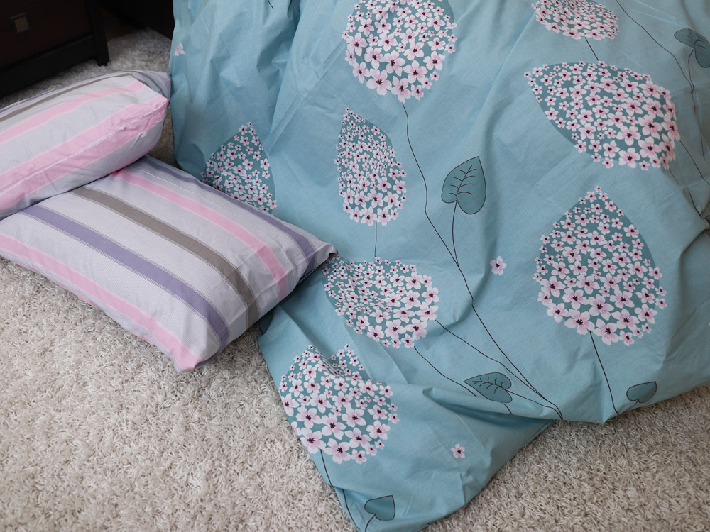 Полуторний набір постільної білизни 150*220 із Бязі "Gold" №151339AB Черешенка™