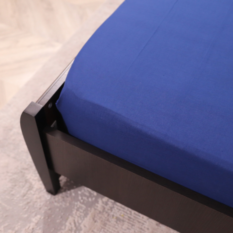 Простынь на резинке (90*200*25) синяя №661033