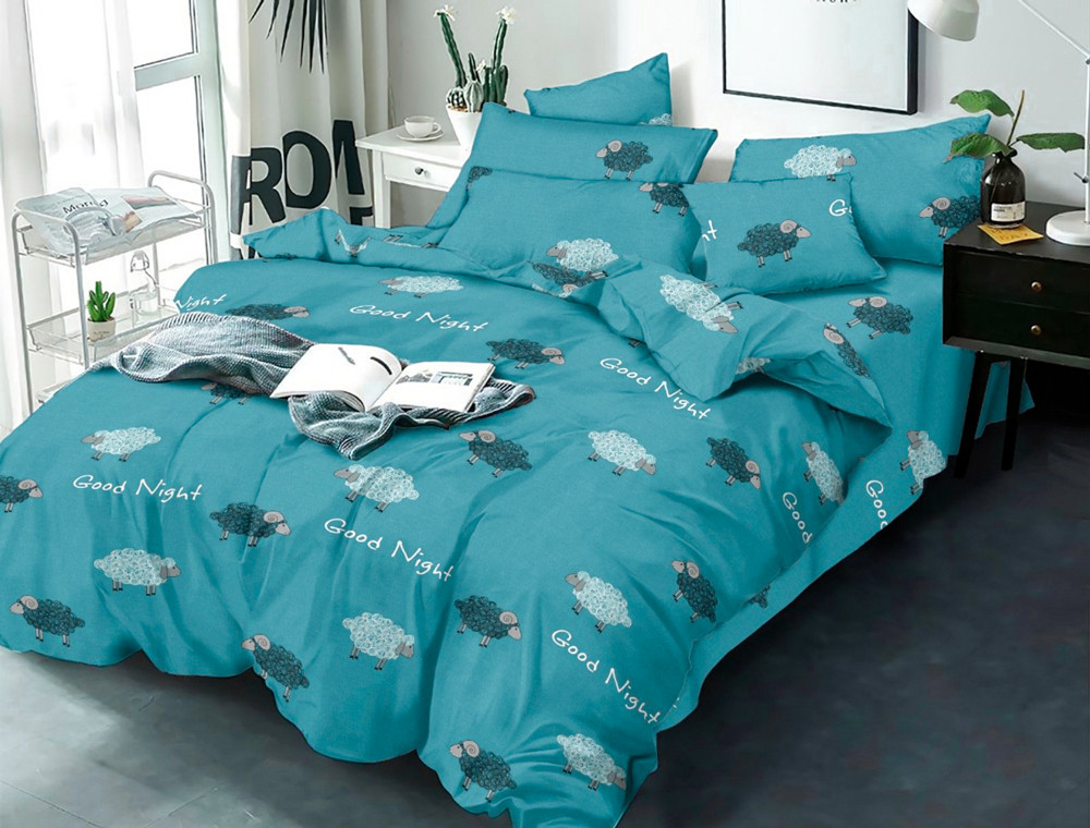 Ткань для постельного белья Бязь "Gold" Lux детская GLB289blue