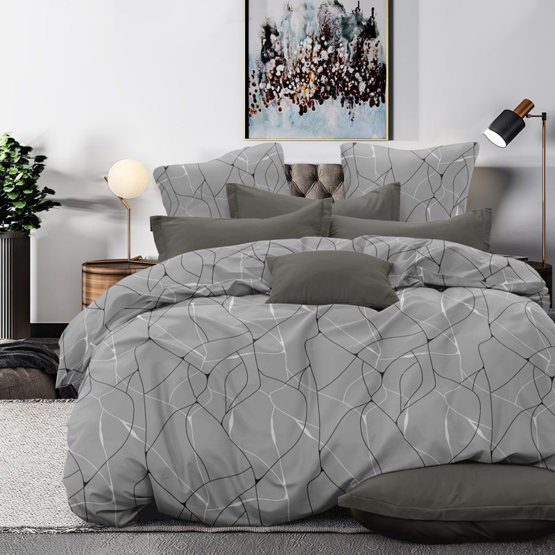 Тканина для постільної білизни Бязь "Gold" Lux GL3432grey