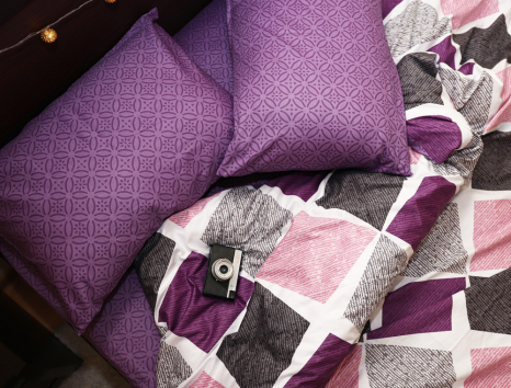 Евро макси набор постельного белья 200*220 из Сатина №054AB Черешенка™