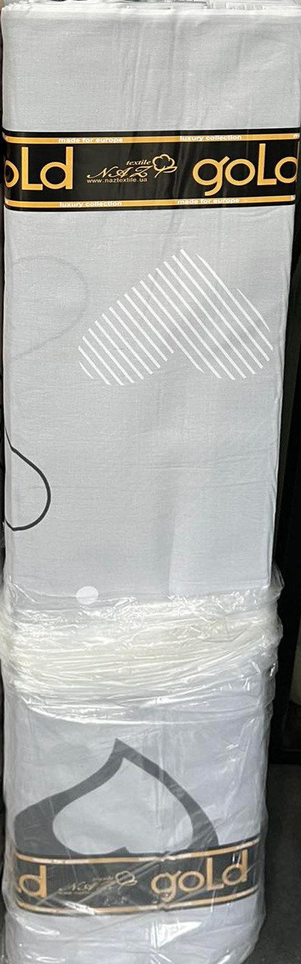 Тканина для постільної білизни Бязь "Gold" Lux GL8224grey