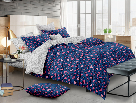 Евро макси набор постельного белья 200*220 из Сатина №633АВ Черешенка™