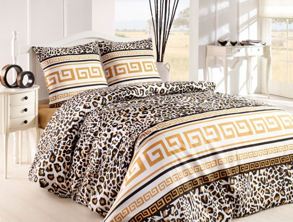 Ткань для постельного белья Бязь "Gold" Lux "Афинский леопард" GL083