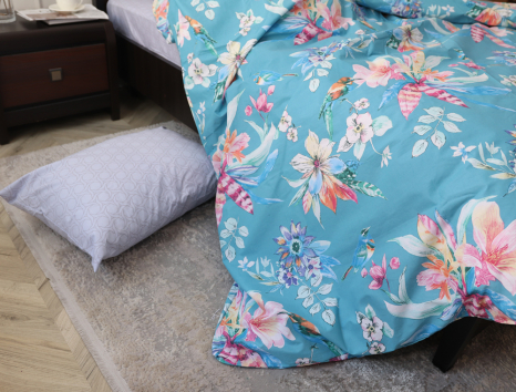 Полуторний набір постільної білизни 150*220 із Бязі "Gold" №151248AB Черешенка™