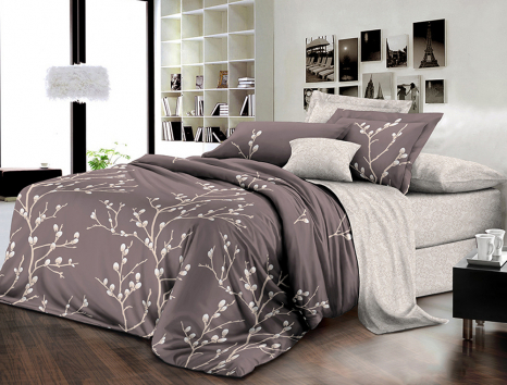 Евро макси набор постельного белья 200*220 из Ранфорса №181718AB Черешенка™