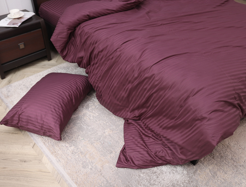 Евро макси набор постельного белья 200*220 из Страйп Сатина №541716