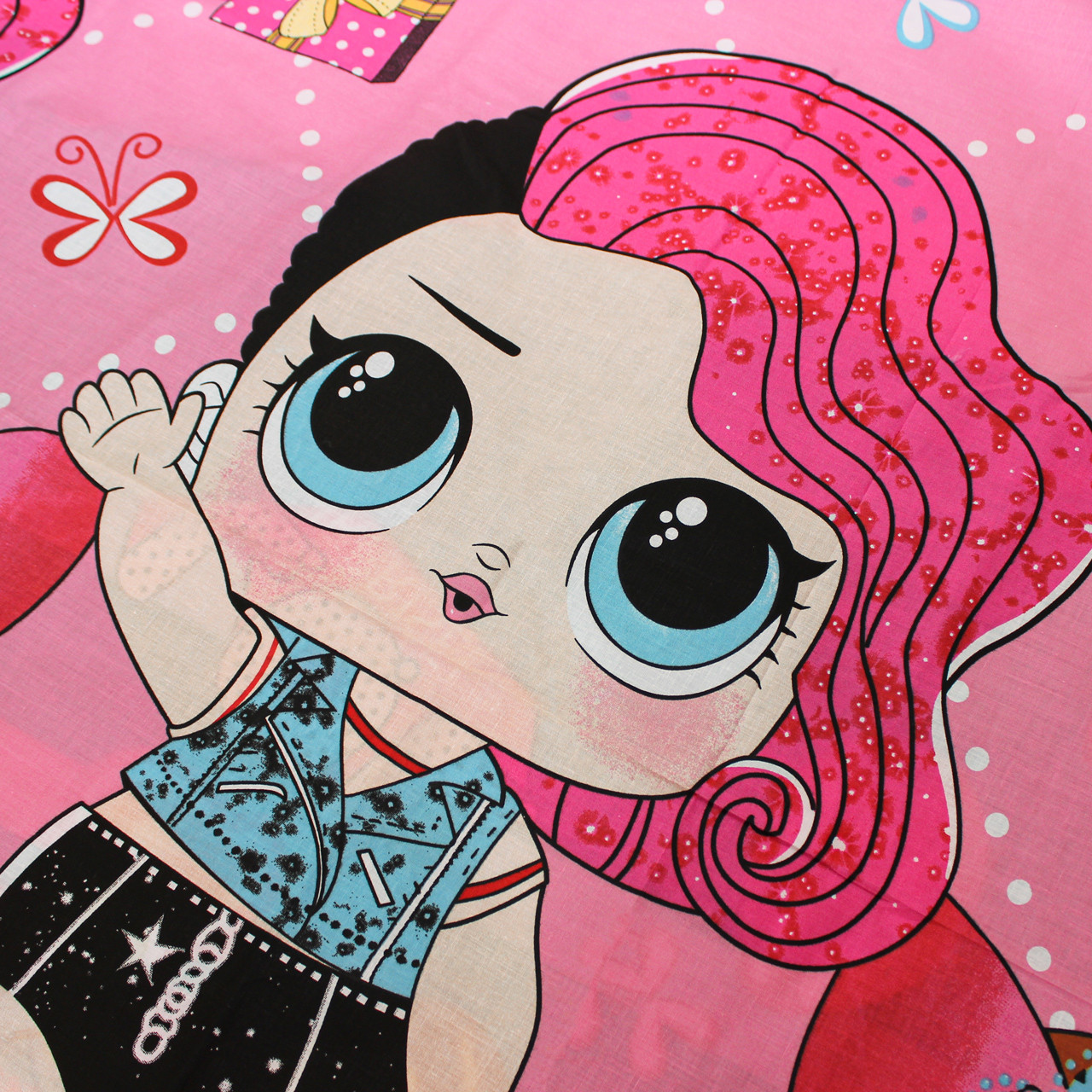 Ткань для постельного белья Бязь "Gold" Lux детская "LOL Сюрприз" GLB4439