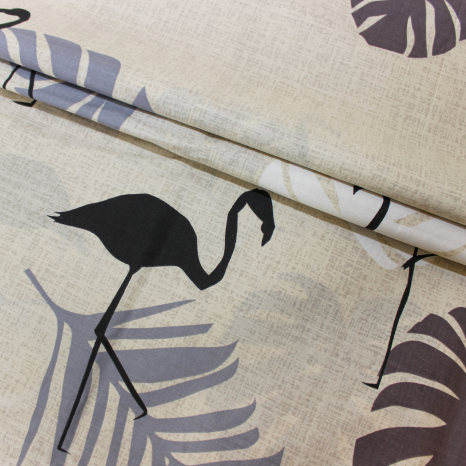 Тканина для постільної білизни Бязь "Gold" Lux "Фламінго" GL4151 (A+B) - (50м+50м)