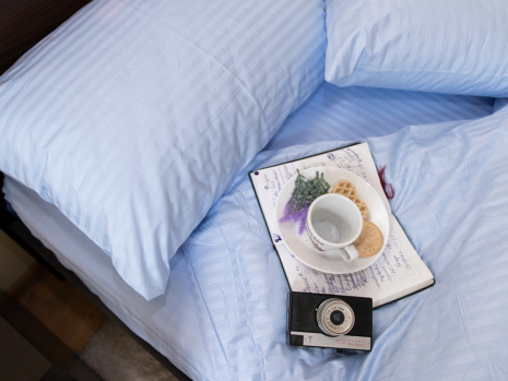 Євро-максі набір постільної білизни 200*220 зі Страйп Сатину №50611 Черешенка™