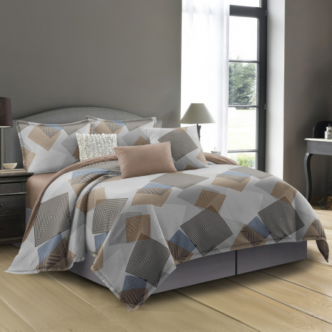 Сімейний набір постільної білизни із Бязі "Gold" з простирадлом на резинці №144973 Черешенка™