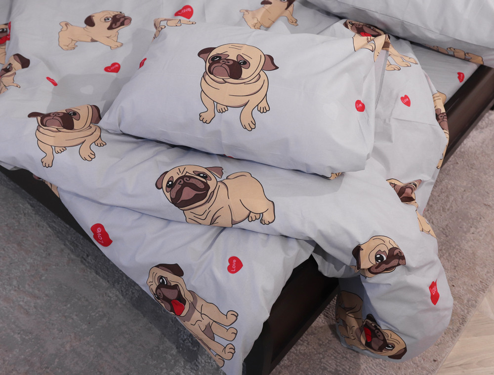 Полуторний набір постільної білизни 150*220 із Бязі "Gold" №1650927 Черешенка™