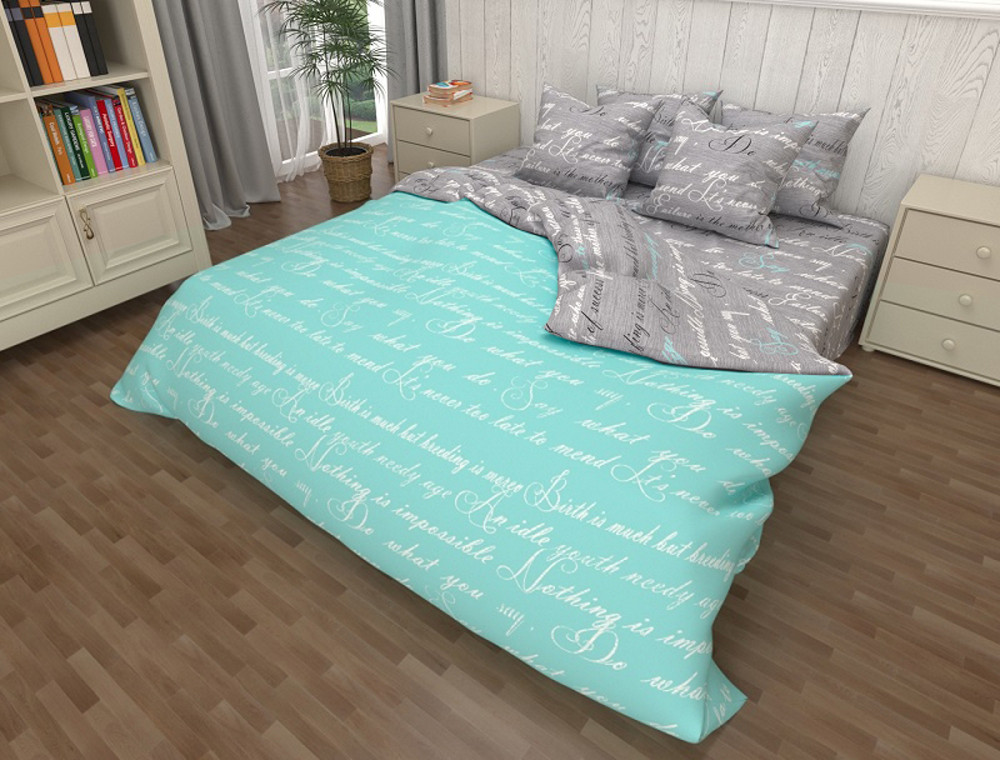 Полуторный набор постельного белья 150*220 из Бязи "Gold" №157666AB Черешенка™