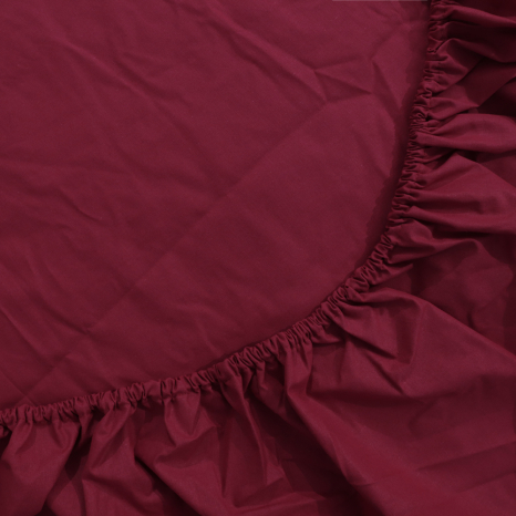 Простирадло на резинці (160*200*25) бордо №1029