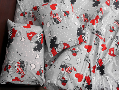 Семейный набор хлопкового постельного белья из Бязи "Gold" №157965 Черешенка™